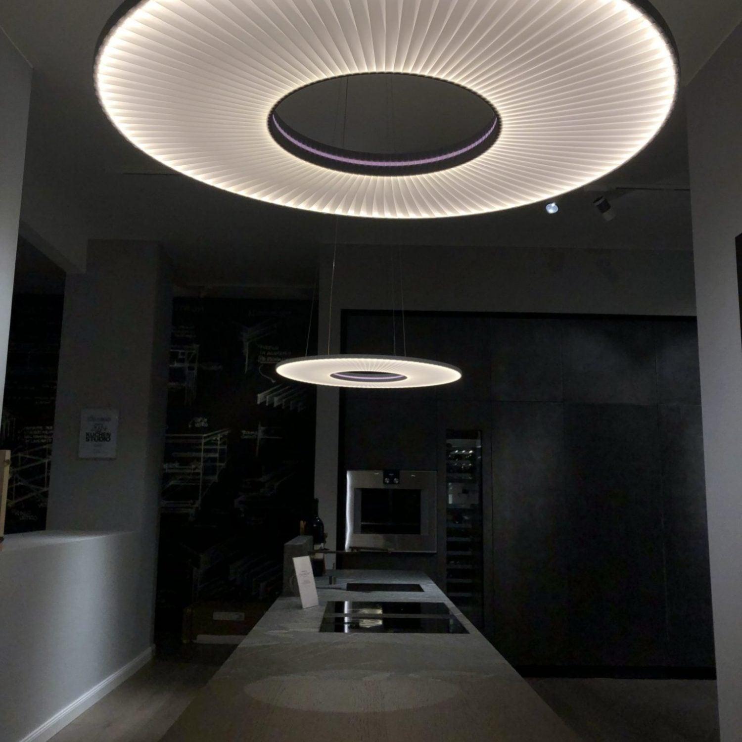 Lumira Pendant Lamp White Fabric Classic