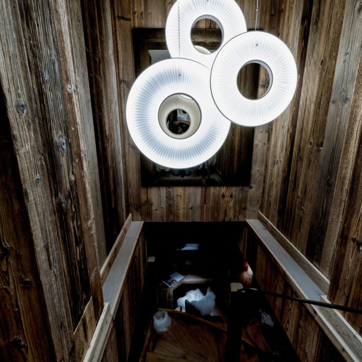 Lumira Pendant Lamp White Fabric Classic