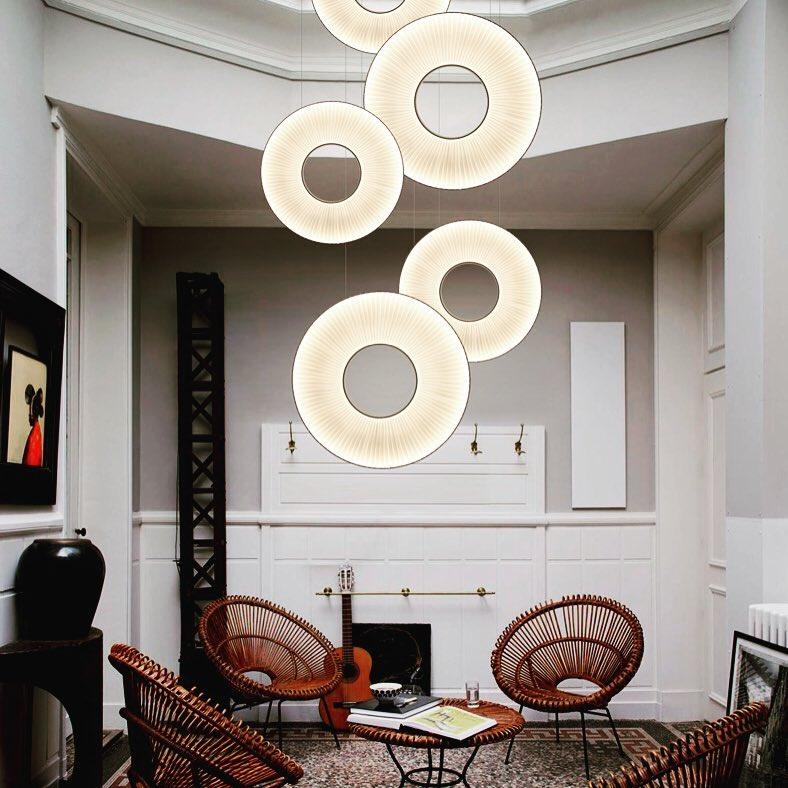 Lumira Pendant Lamp White Fabric Classic
