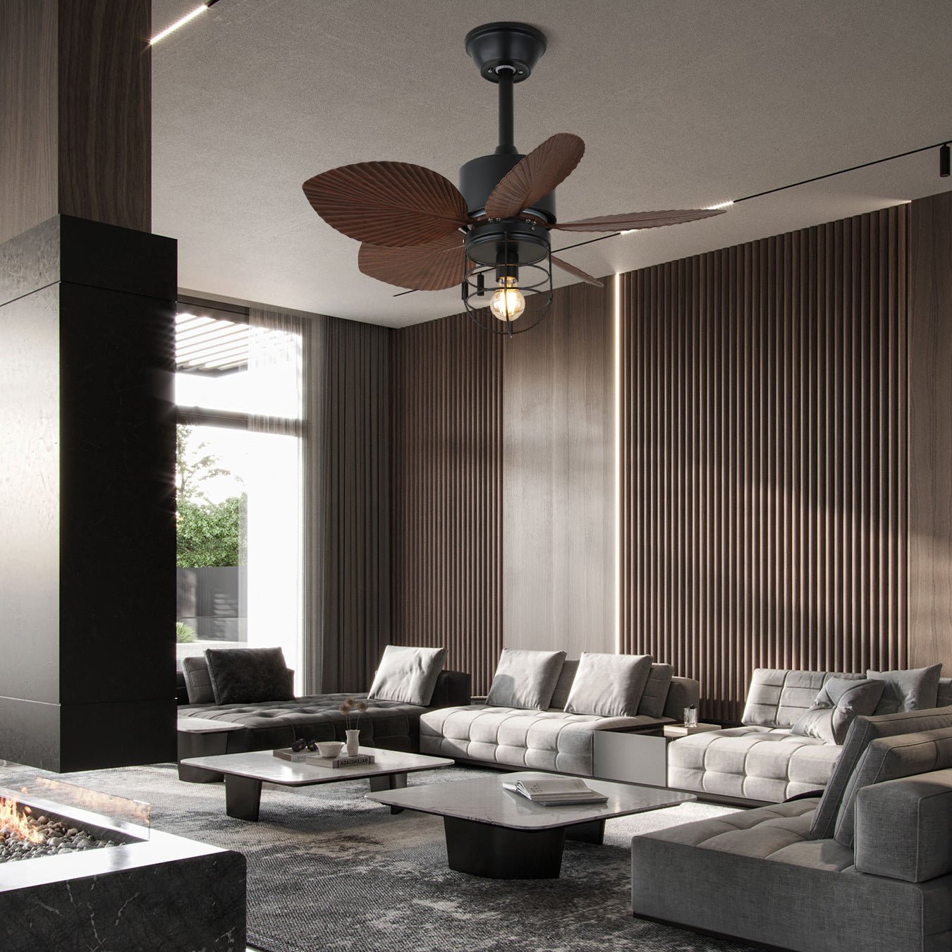 Viraenaine Industrial Ceiling Fan Light