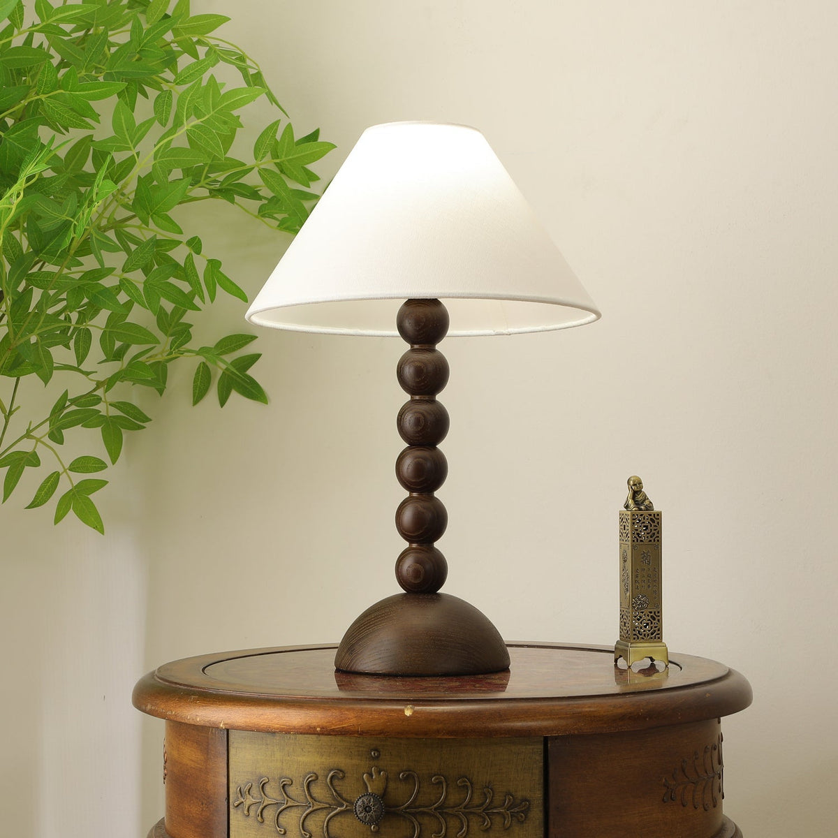 Lennox Wood & Fabric Elegant Table Lamp