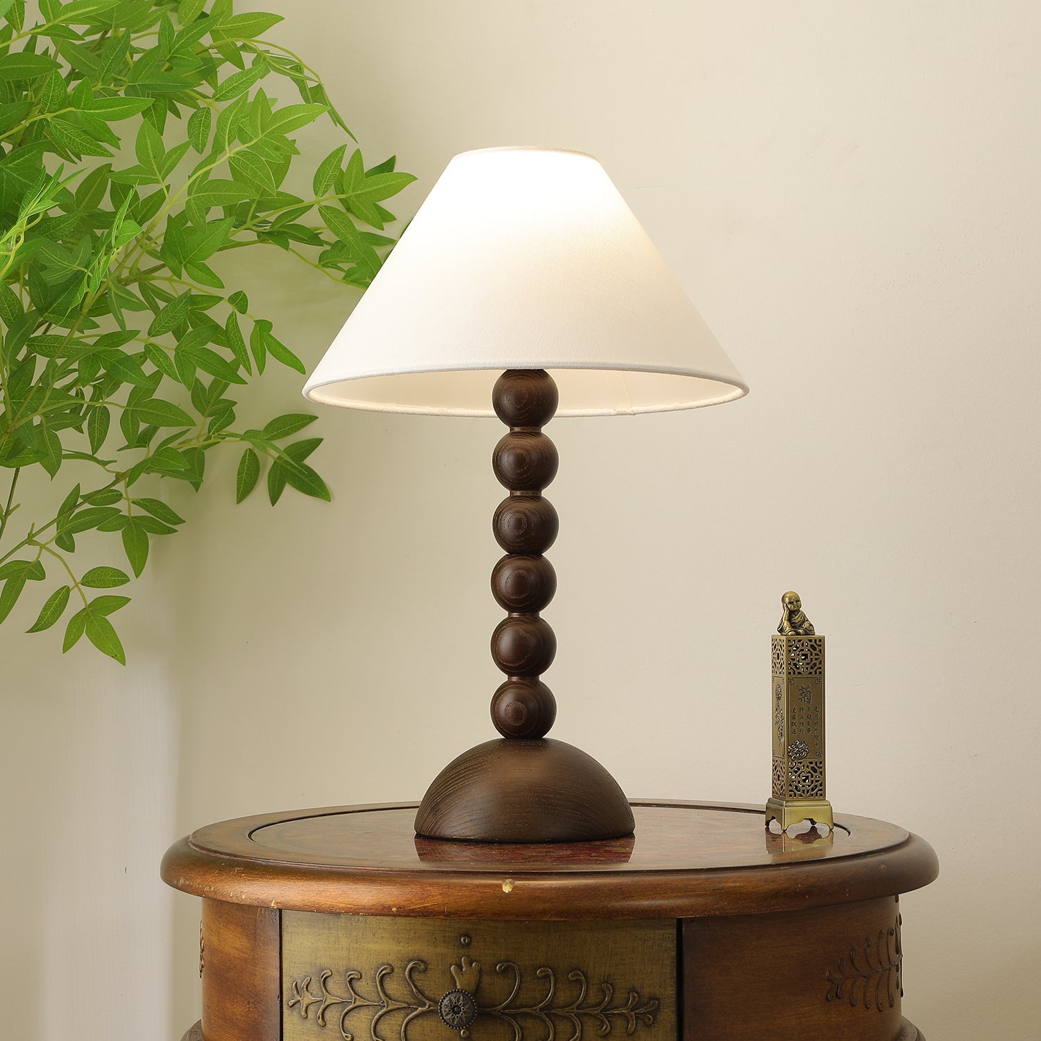 Lennox Wood & Fabric Elegant Table Lamp