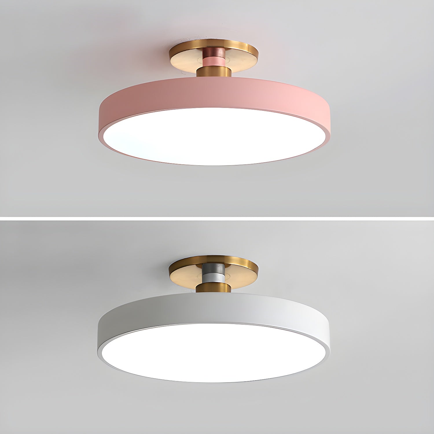 Solara Ceiling Lamp Flush Mount Black and Gold Modern - Neutral Decor