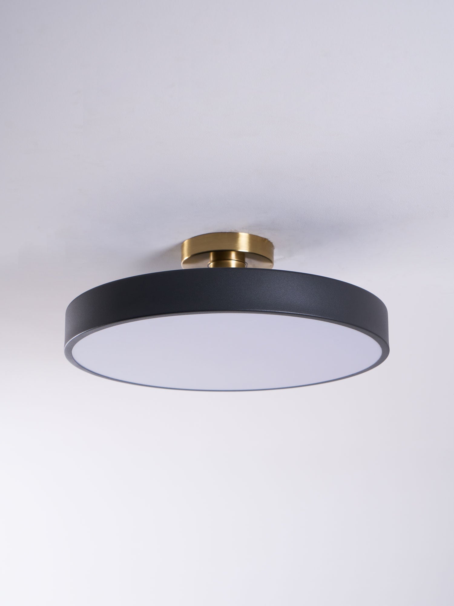 Solara Ceiling Lamp Flush Mount Black and Gold Modern - Neutral Decor
