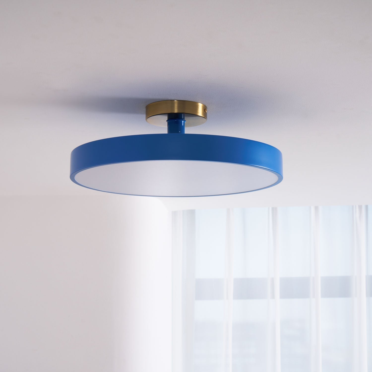 Solara Ceiling Lamp Flush Mount Black and Gold Modern - Neutral Decor