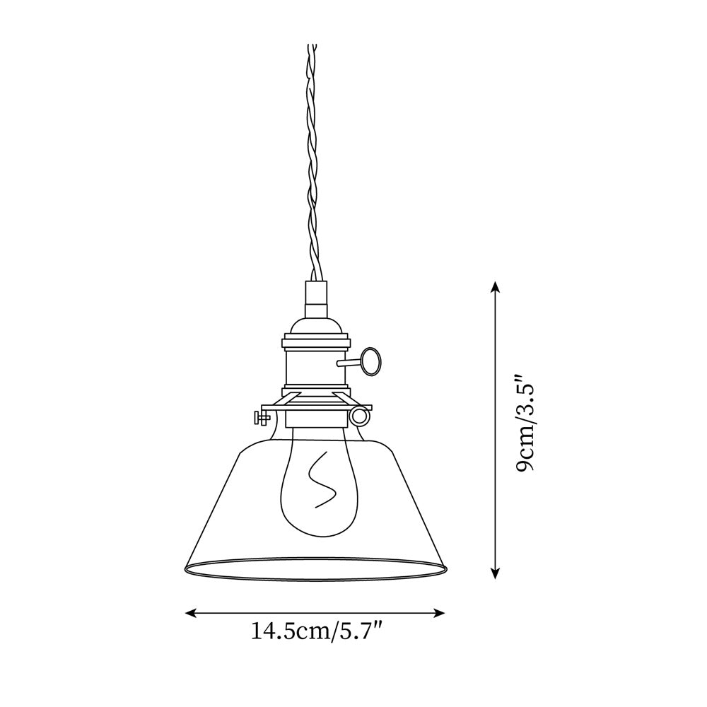 Glint Clear Glass Pendant Light - Neutral Decor