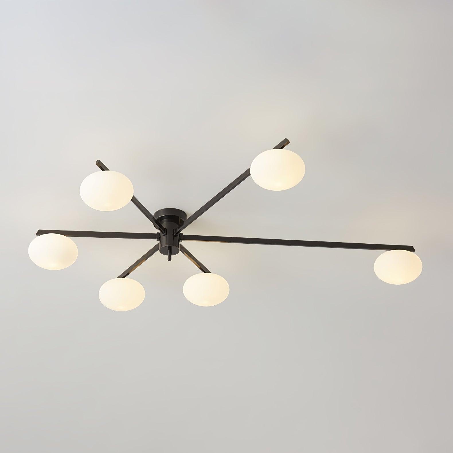 Nolan Modern Glass Black Ceiling Light