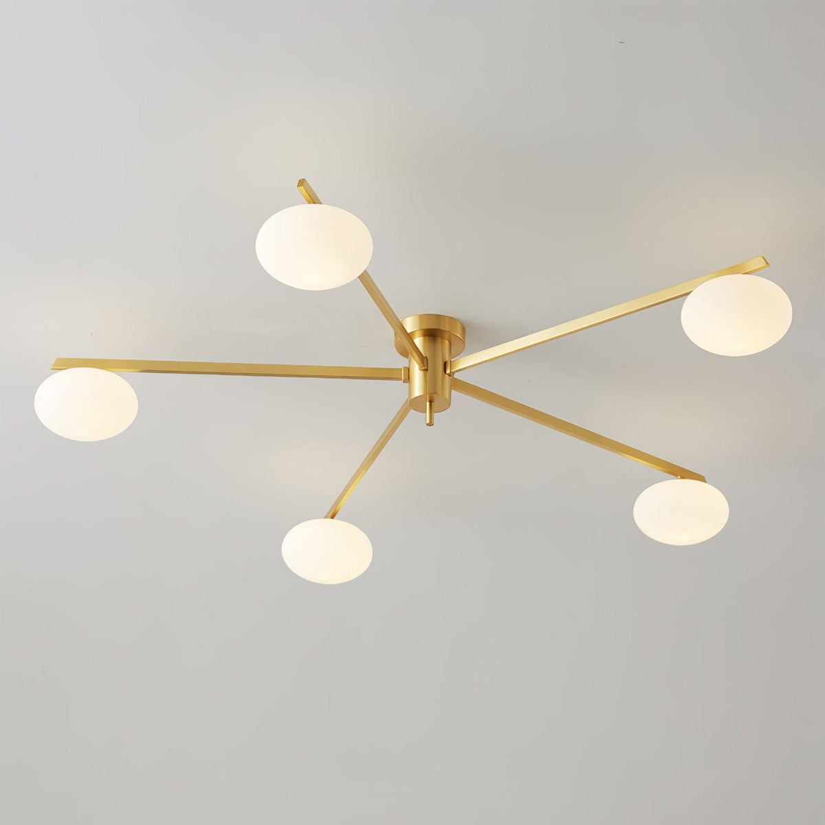 Nolan Modern Glass Black Ceiling Light