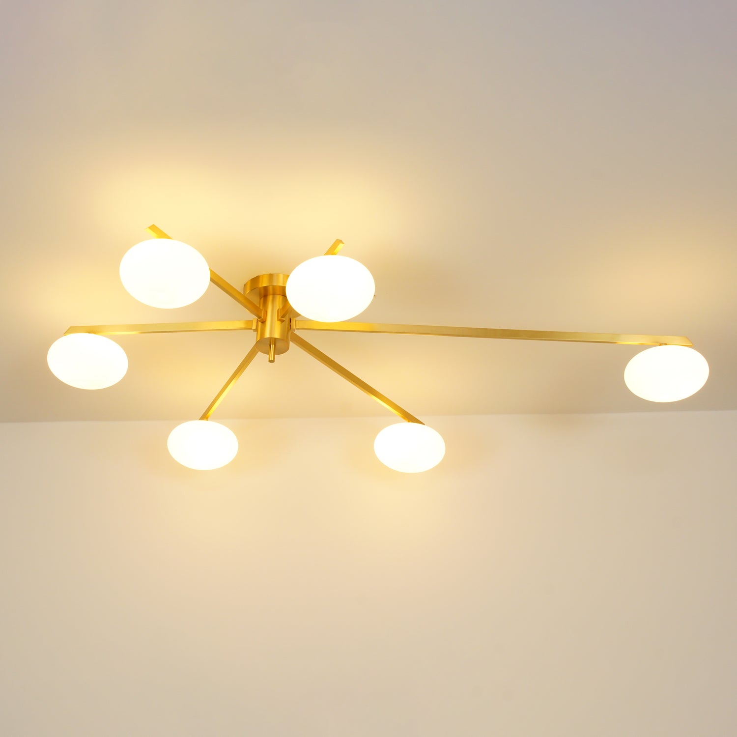 Nolan Modern Glass Black Ceiling Light