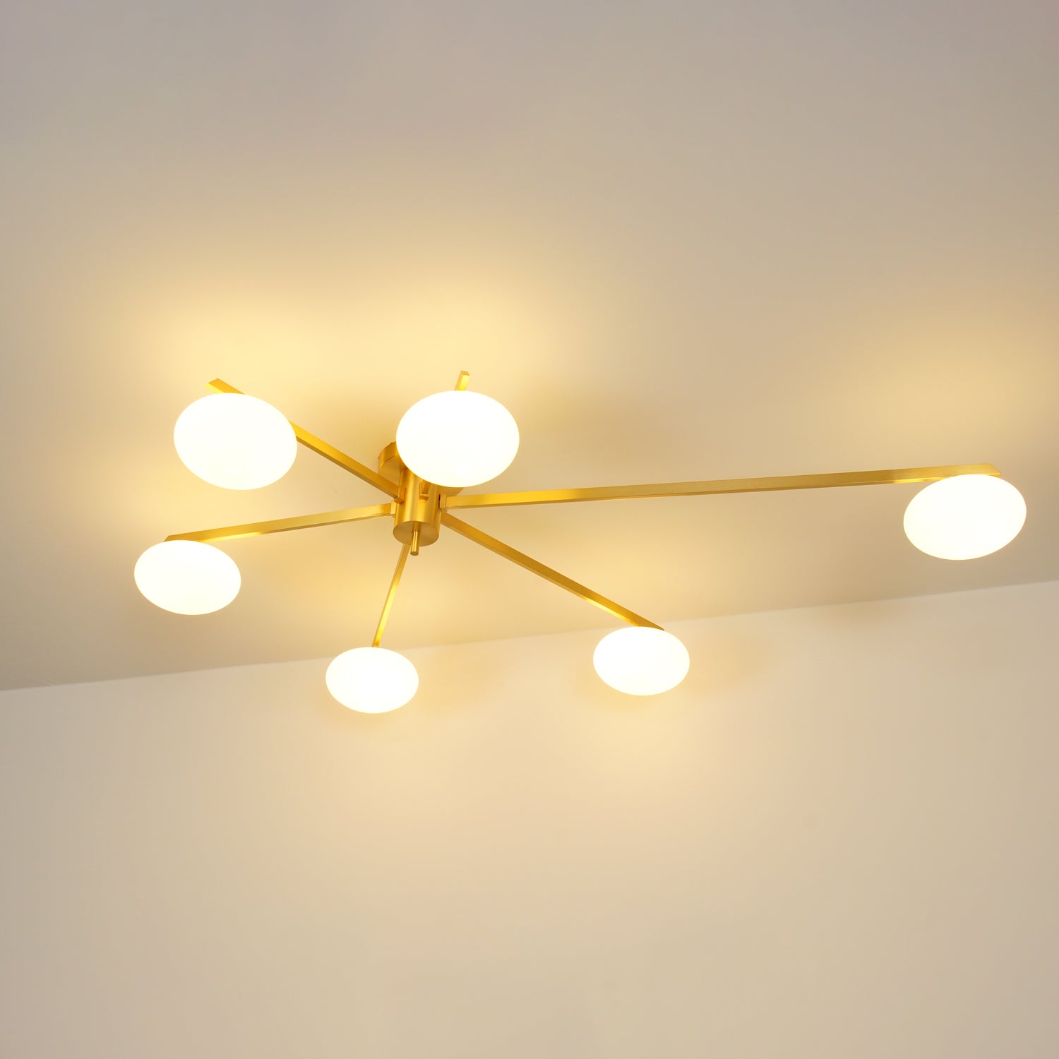 Nolan Modern Glass Black Ceiling Light