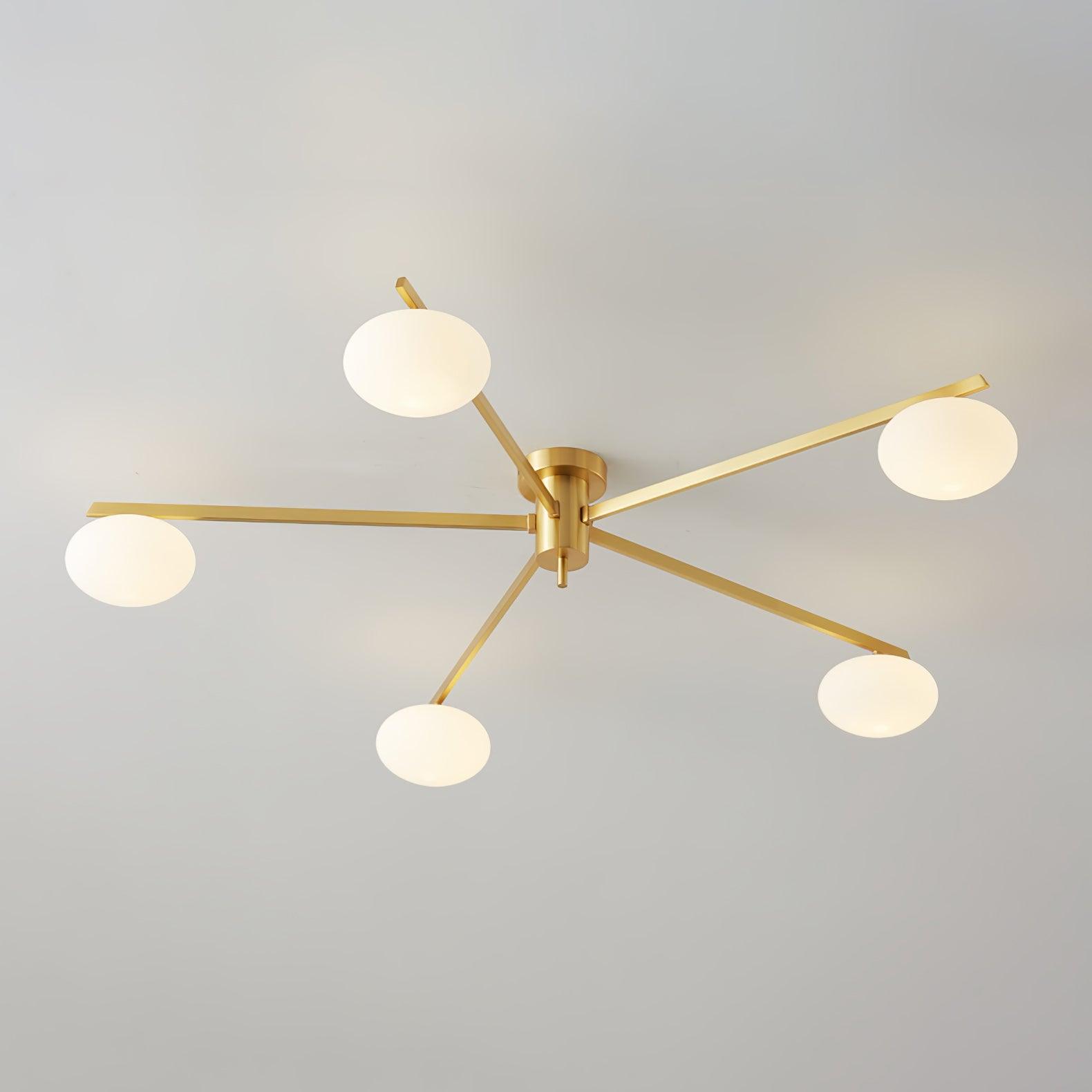 Nolan Modern Glass Black Ceiling Light