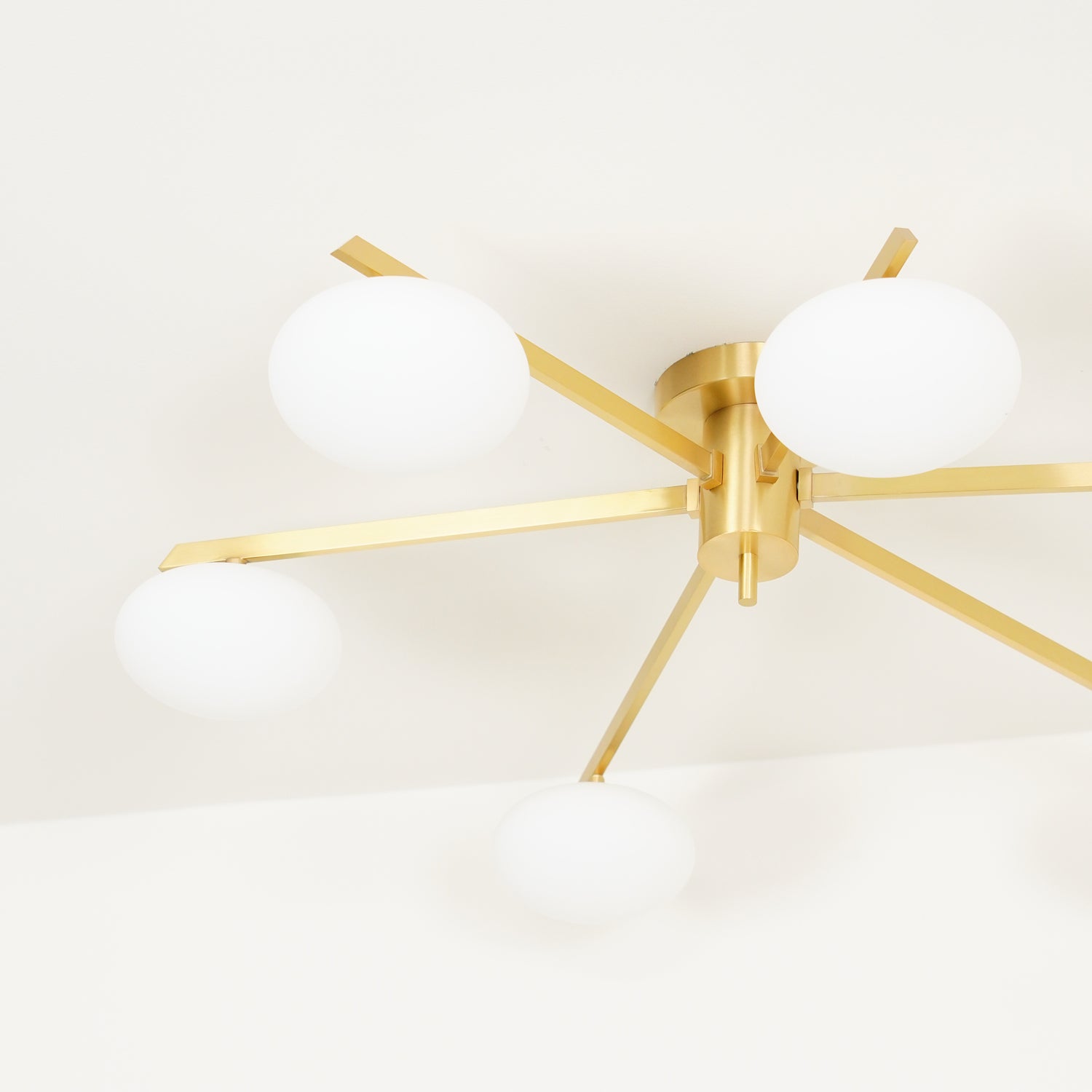 Nolan Modern Glass Black Ceiling Light
