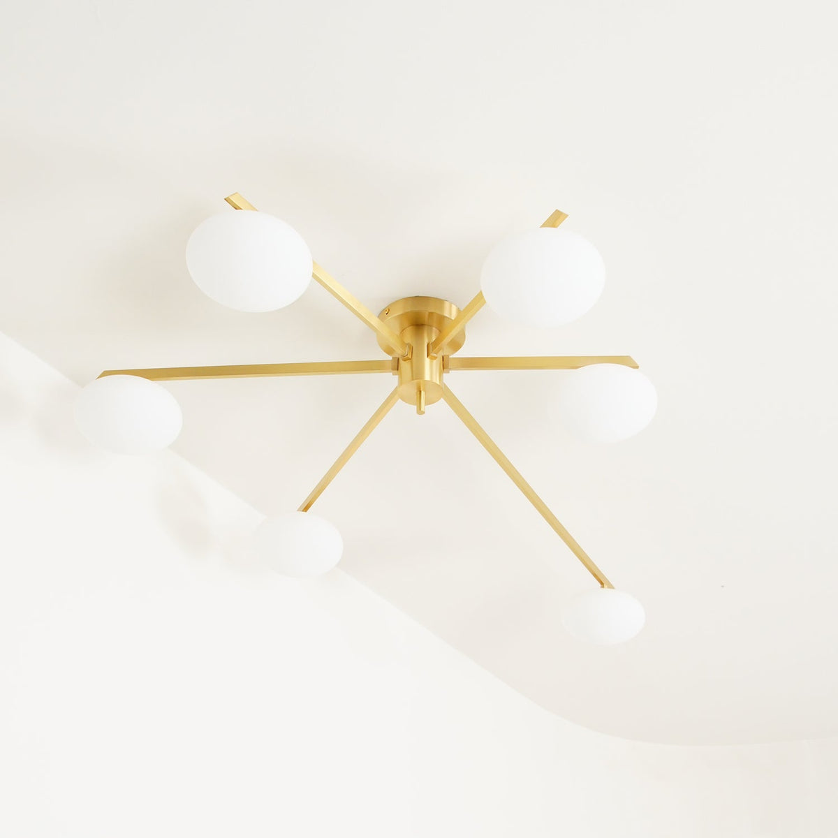 Nolan Modern Glass Black Ceiling Light