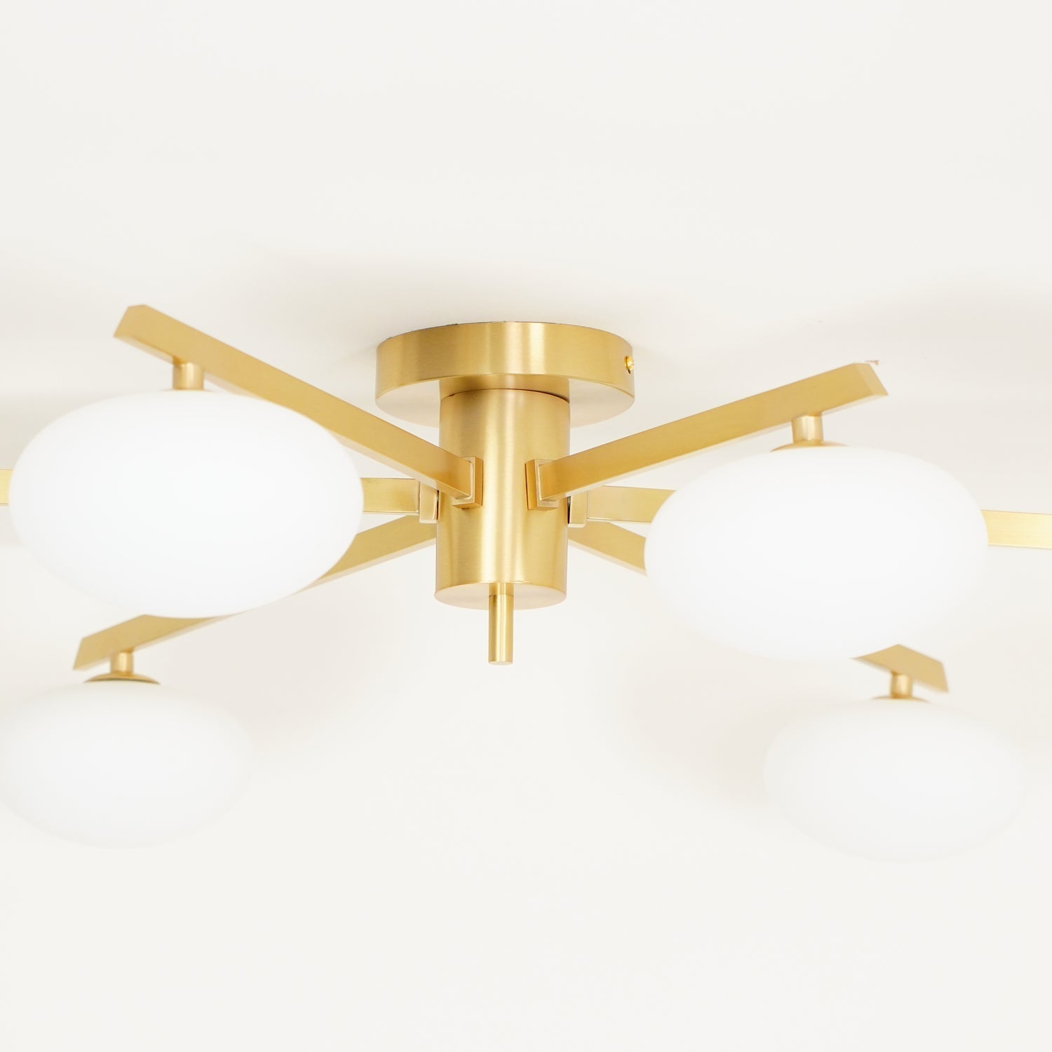 Nolan Modern Glass Black Ceiling Light