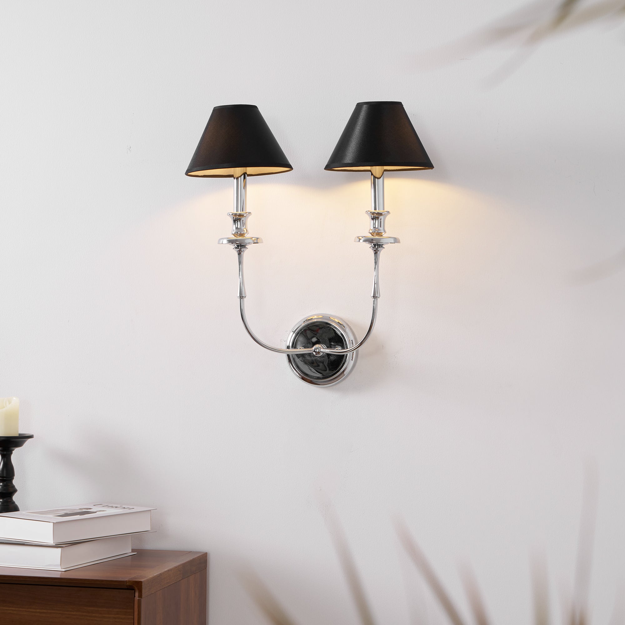Vedoror Vintage Industrial Brass Fabric Wall Lamp - Neutral Decor