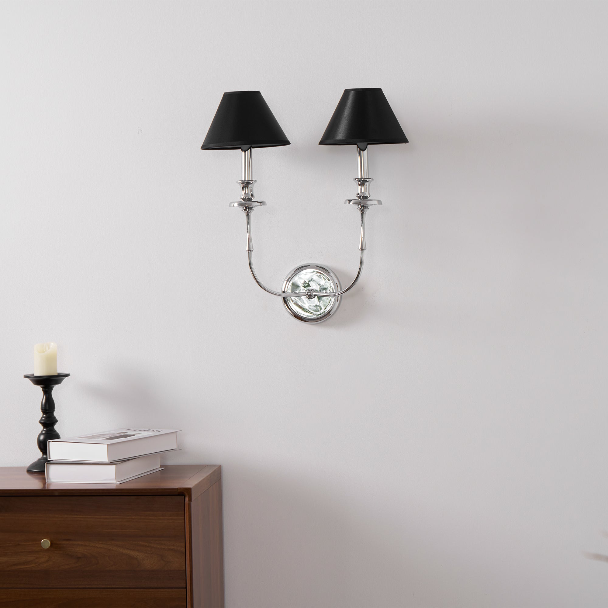 Vedoror Vintage Industrial Brass Fabric Wall Lamp - Neutral Decor