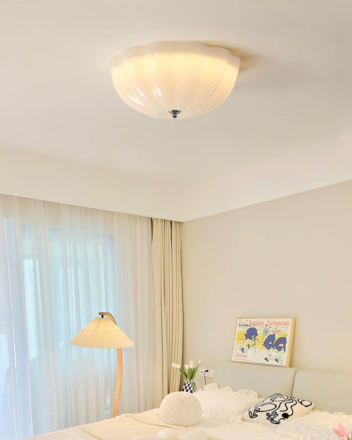 Etta Ceiling Lamp Glass Jelly Opalescent Bedroom