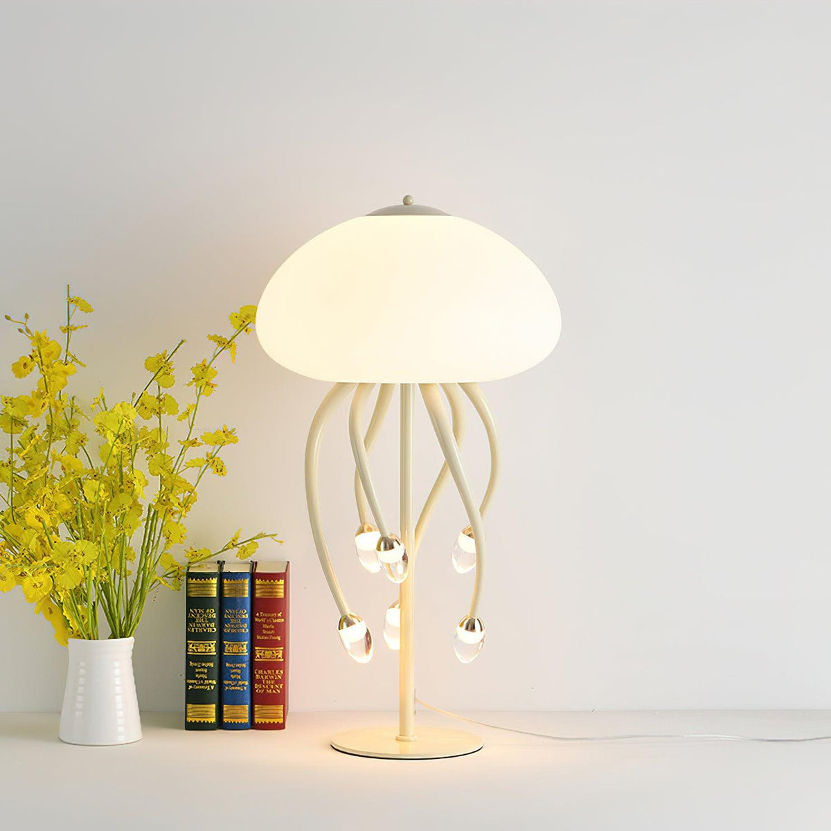 Zosilyra Whimsical Glass Jellyfish Table Lamp