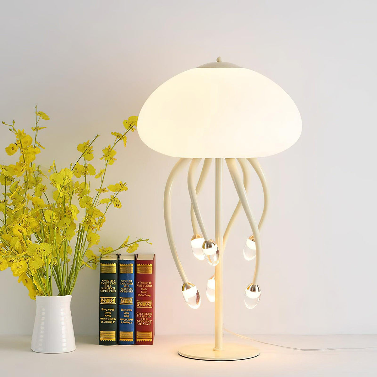 Zosilyra Whimsical Glass Jellyfish Table Lamp