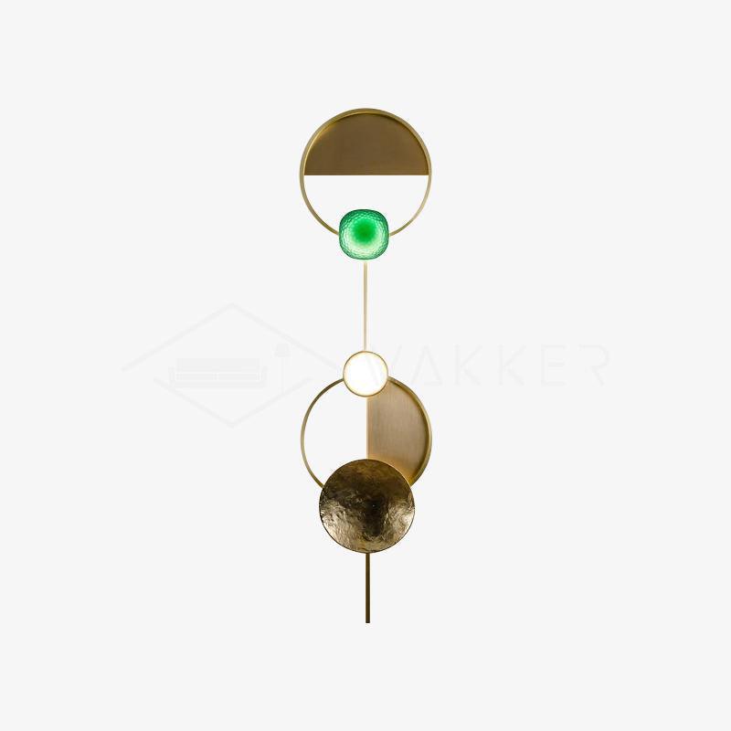 Elynis Brass & Glass Modern Wall Lamp