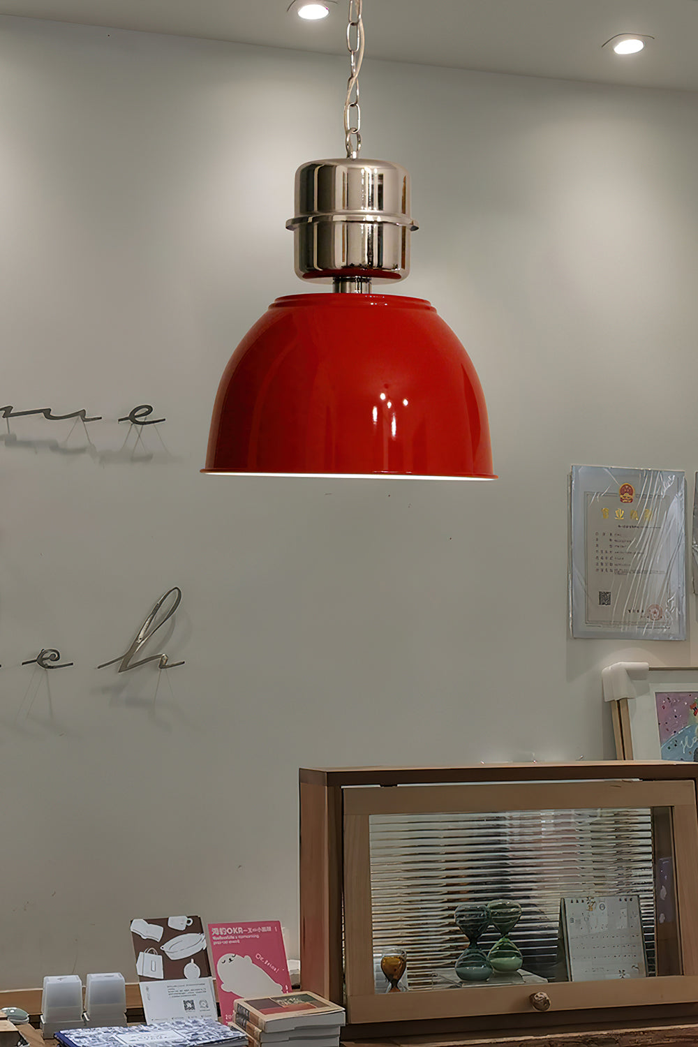 Evlaeia Modern Minimalist Orange Pendant Lamp - Neutral Decor