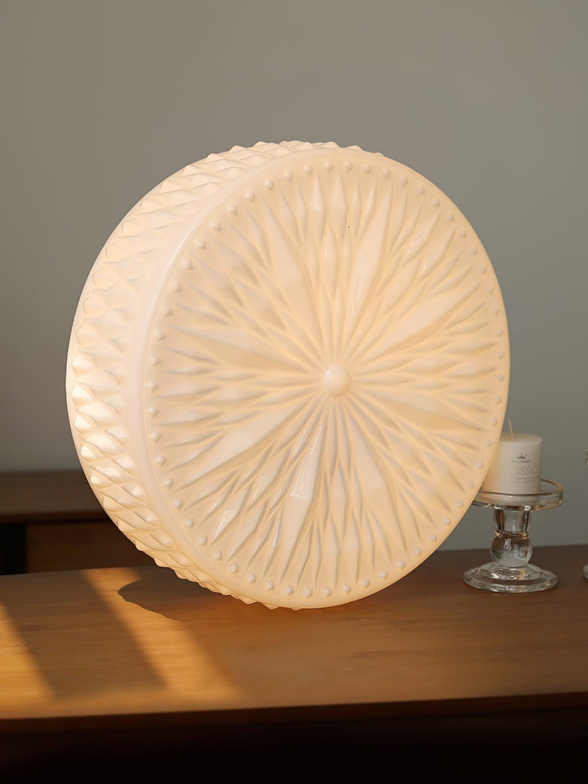 Lioriira Ceiling Lamp Glass Shade and Acrylic Modern Mooncake