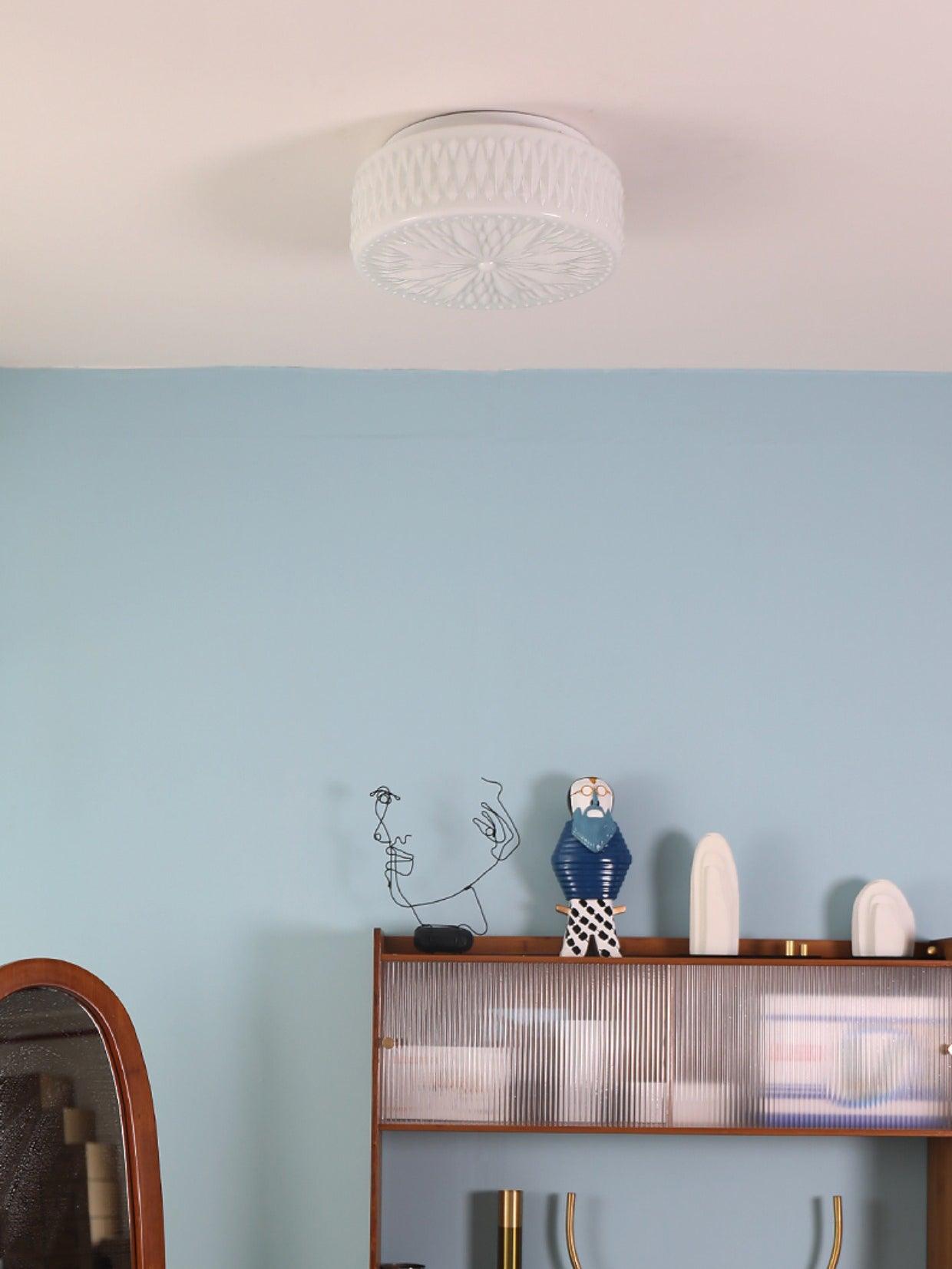Lioriira Ceiling Lamp Glass Shade and Acrylic Modern Mooncake