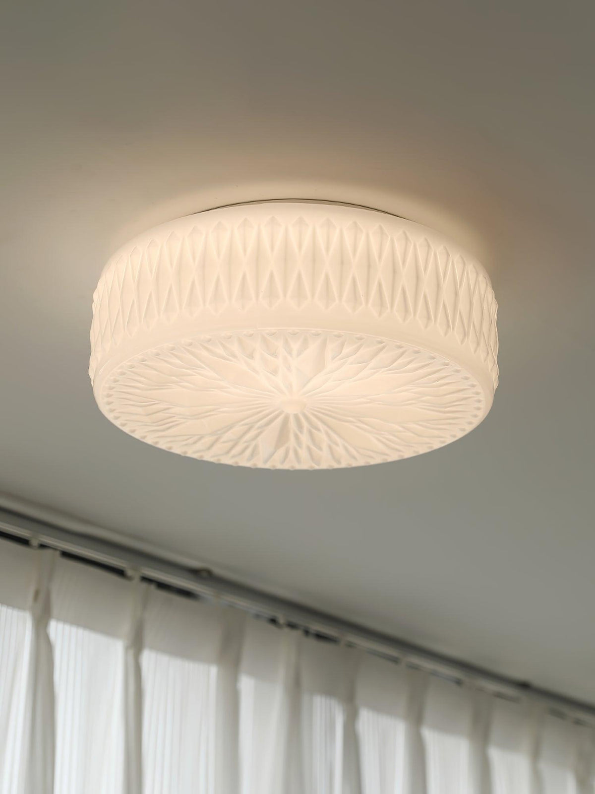 Lioriira Ceiling Lamp Glass Shade and Acrylic Modern Mooncake
