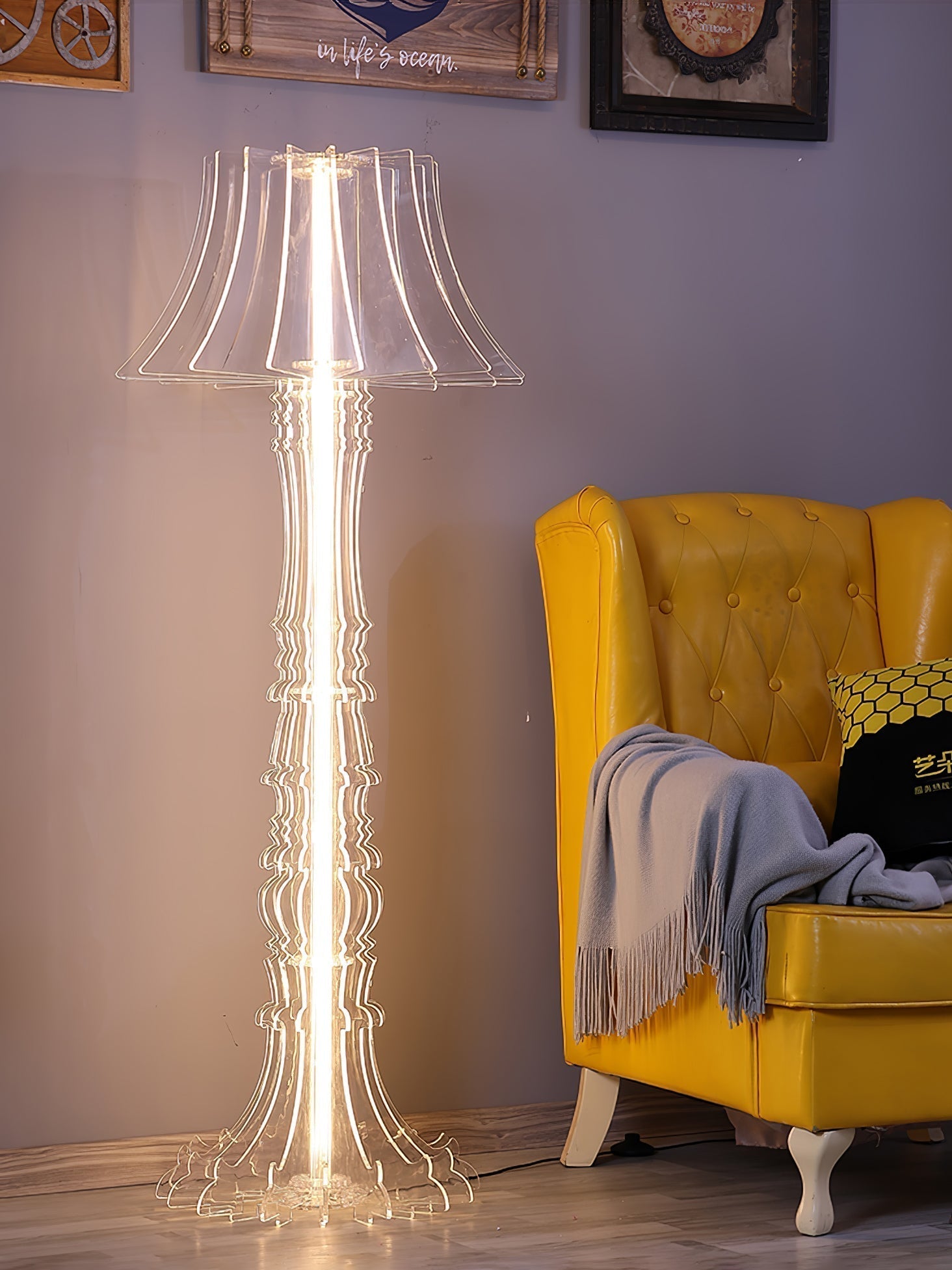 Elmariel Sculptural Acrylic Table Lamp