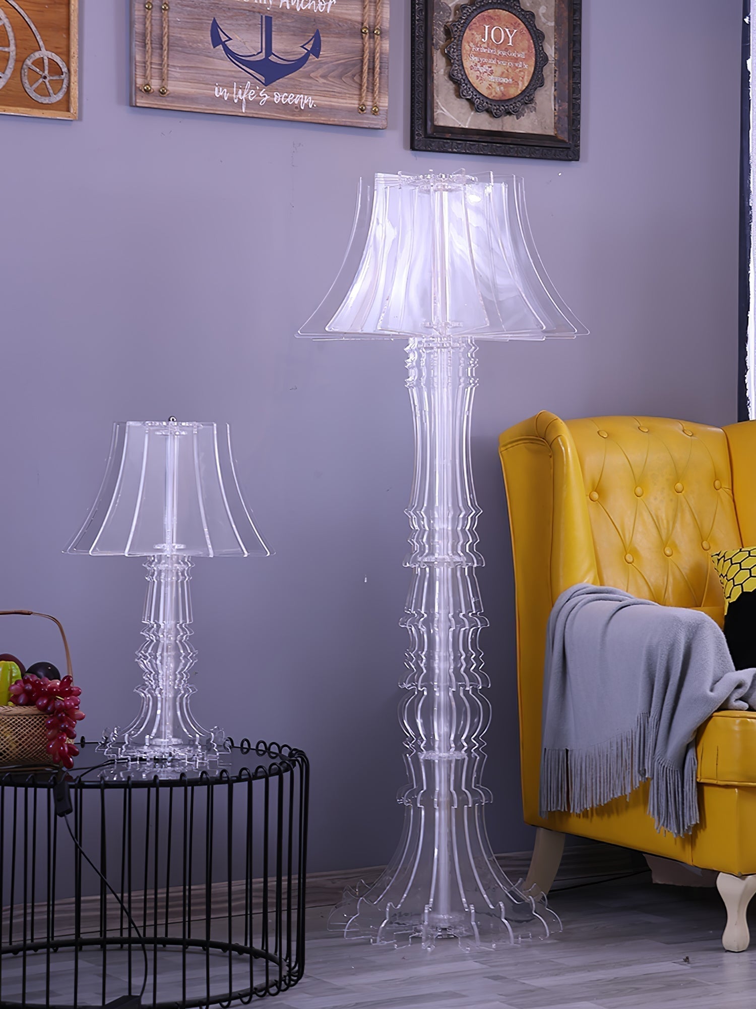 Elmariel Sculptural Acrylic Table Lamp