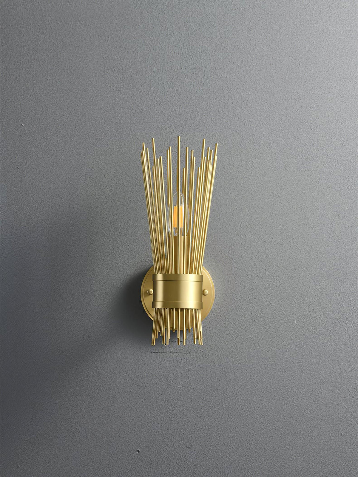 Thresher Postmodern Luxury Candle Brass Wall Light