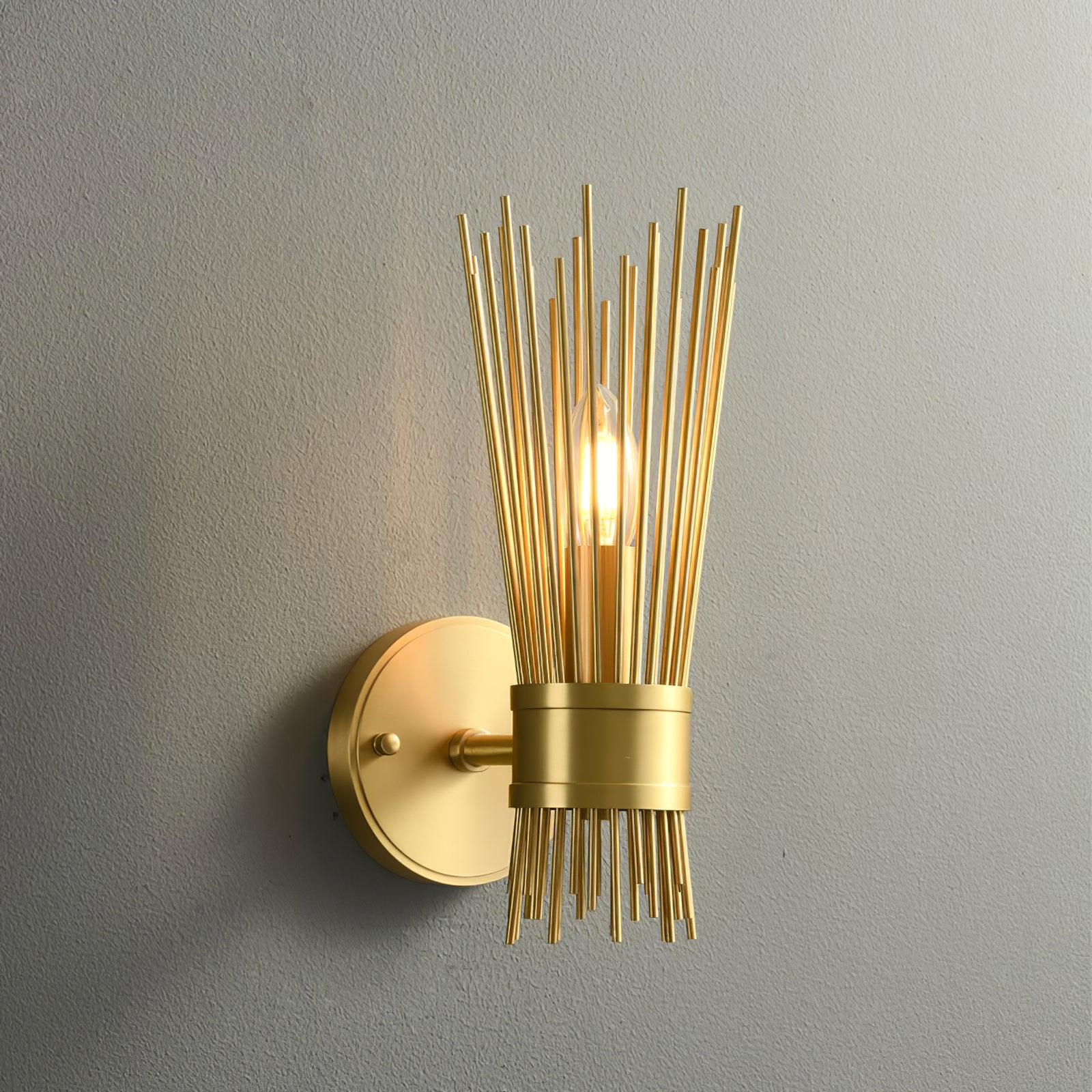 Thresher Postmodern Luxury Candle Brass Wall Light