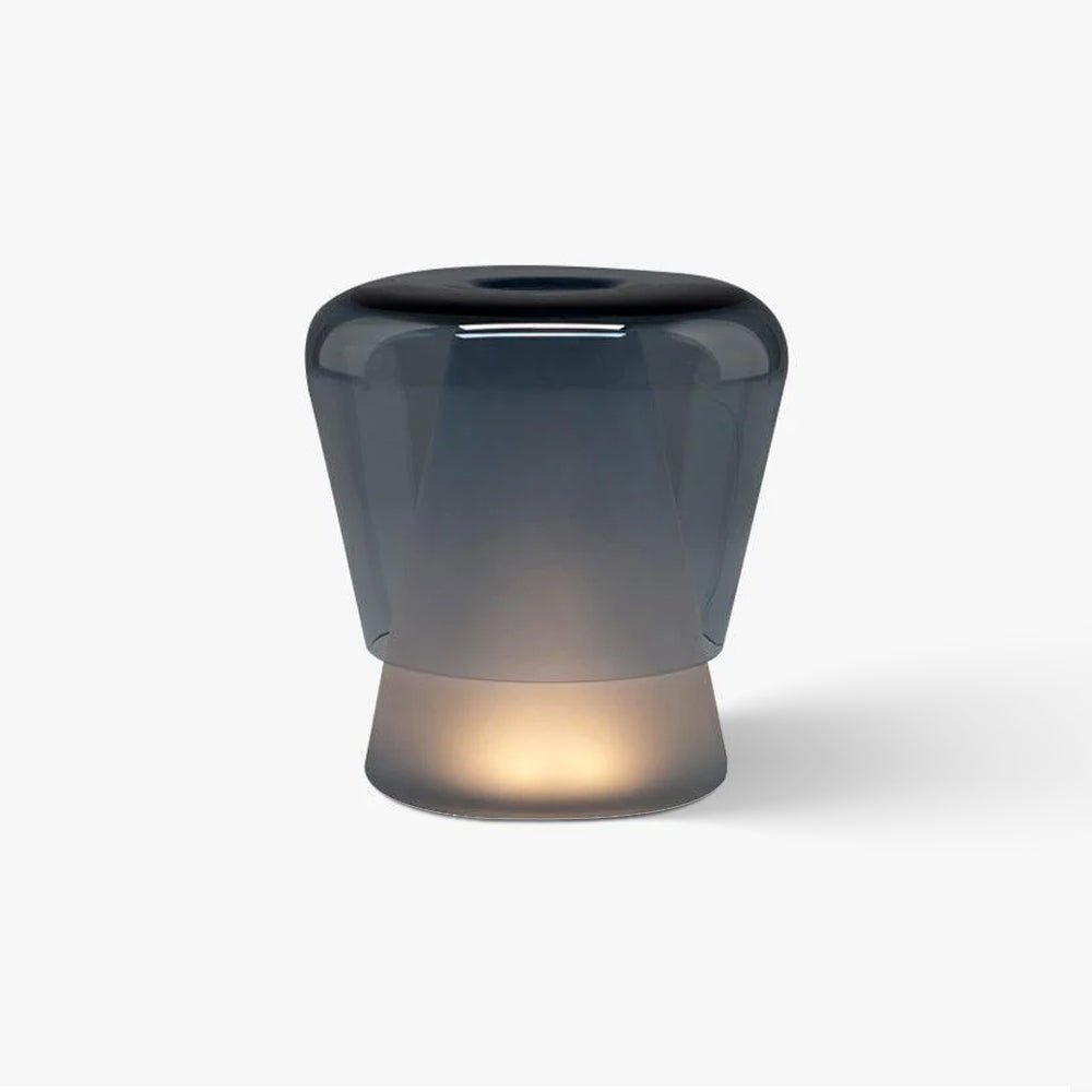 Aurnoril Smoky Glass Table Lamp