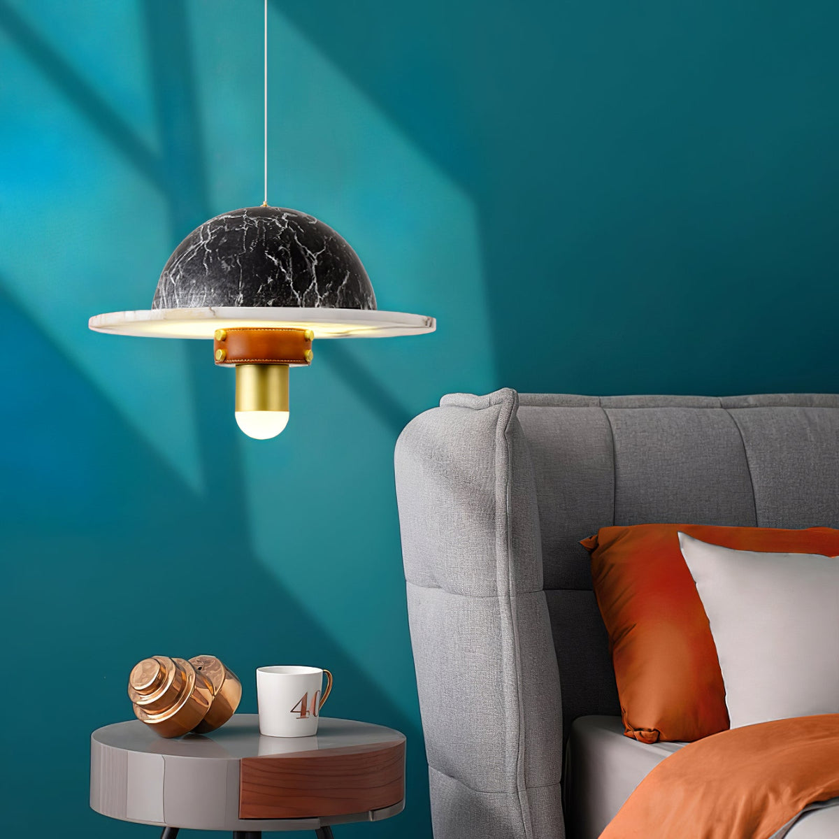 Jutta Pendant Lamp Marble Leather Fusion