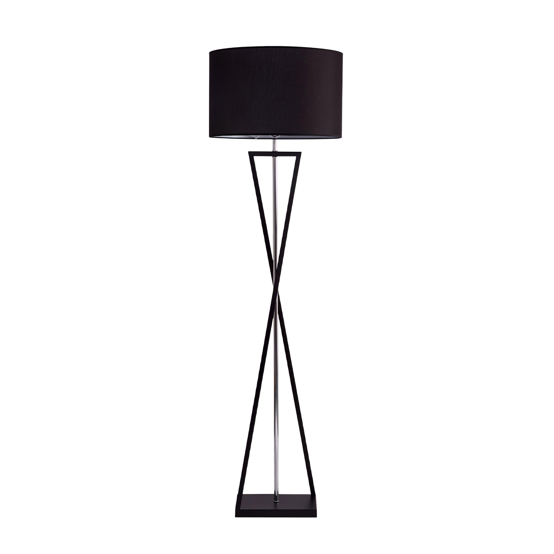 Xeno Black Fabric Modern Floor Lamp