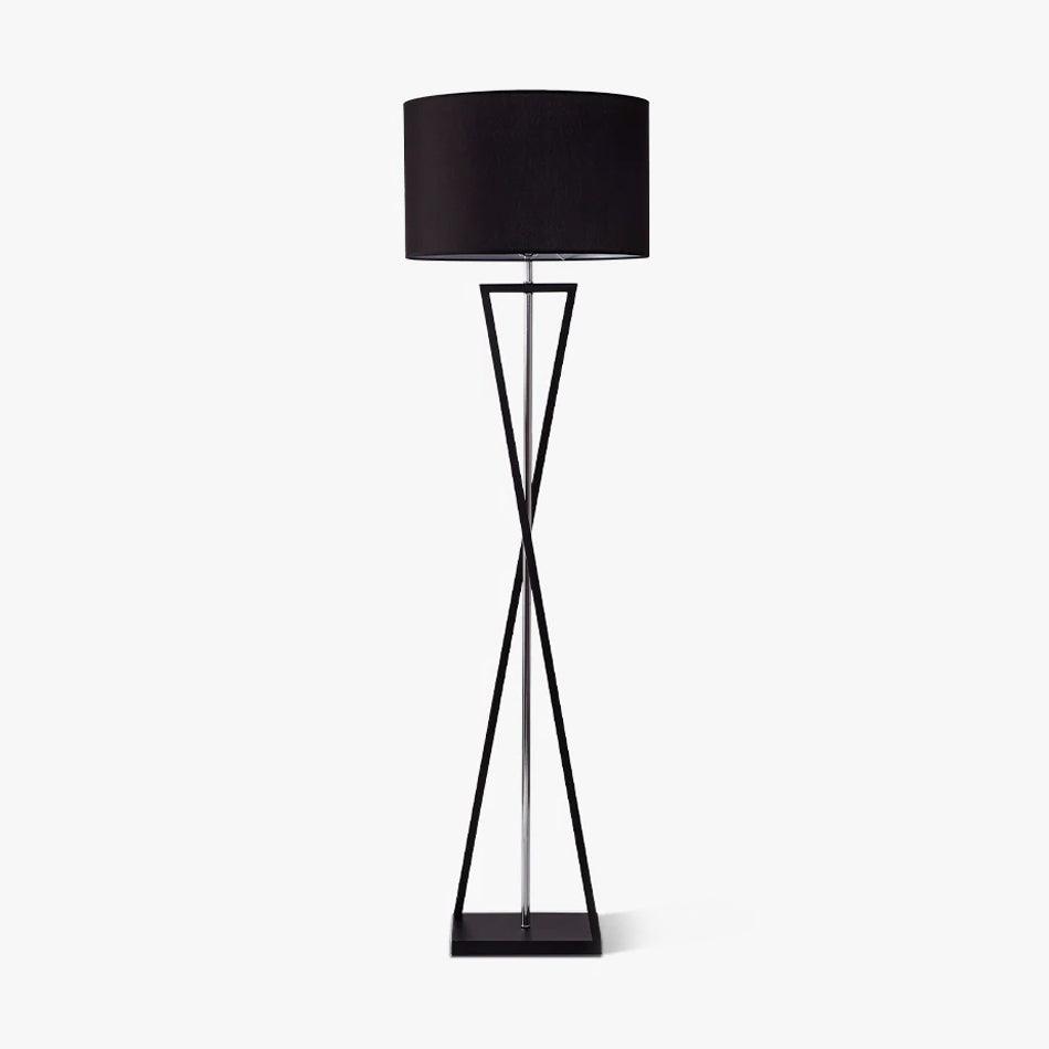 Xeno Black Fabric Modern Floor Lamp