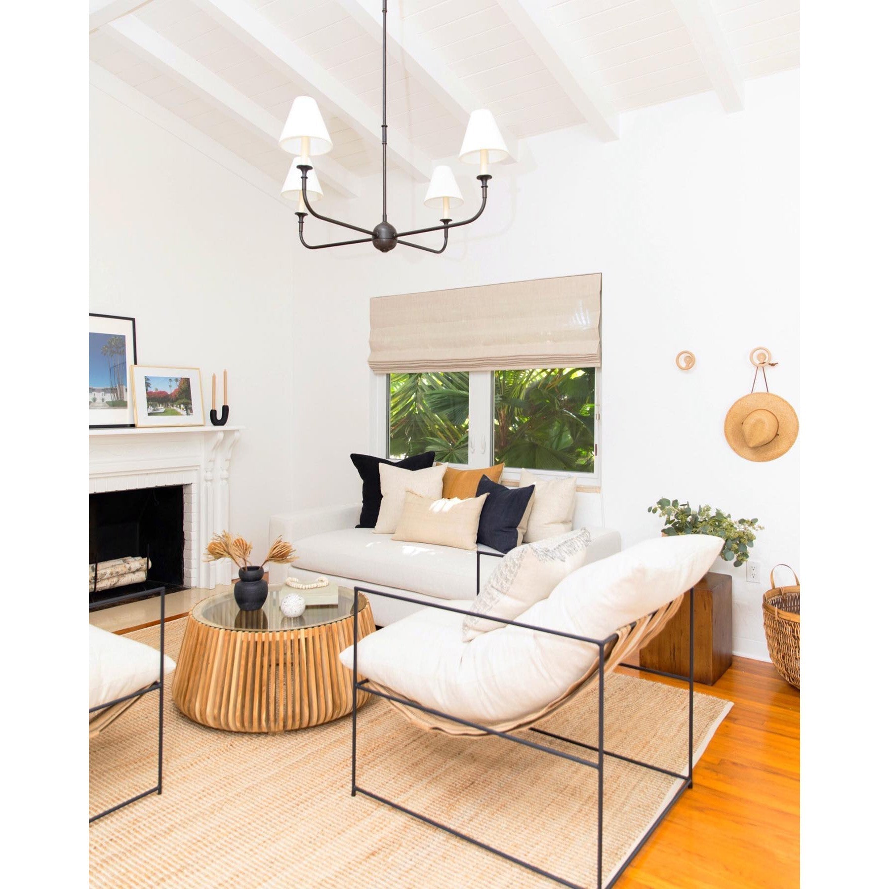 Arthaila Vintage Industrial Grande Fabric Chandelier - Neutral Decor