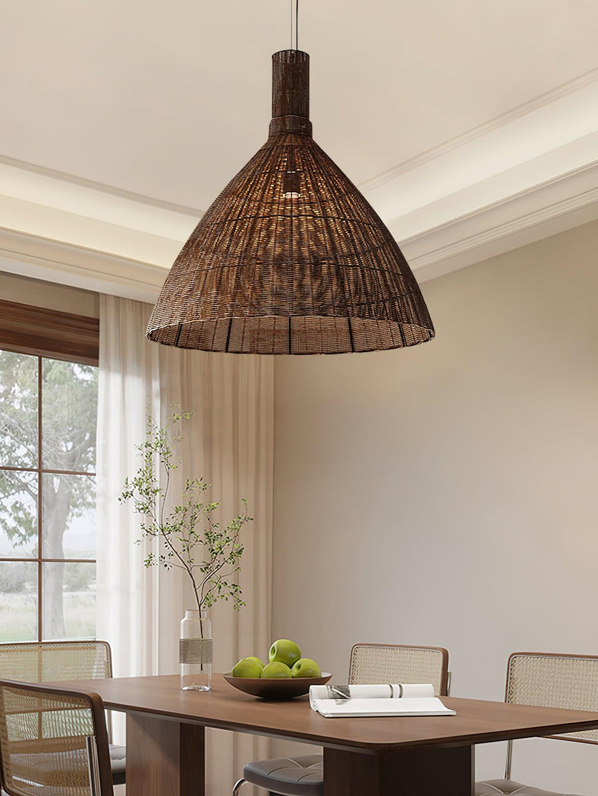 Dsplen Art Natural Rattan Pendant Light