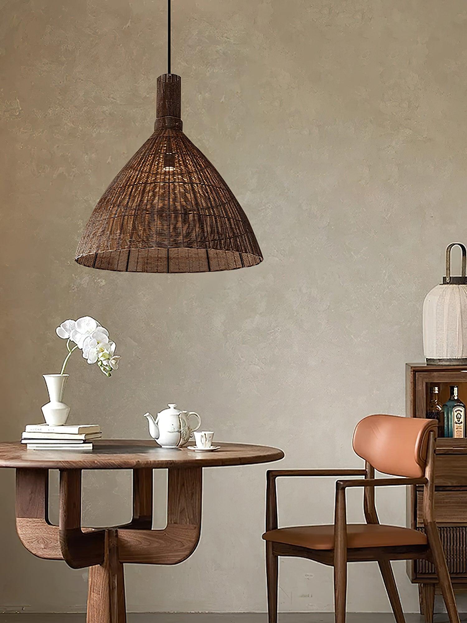 Dsplen Art Natural Rattan Pendant Light