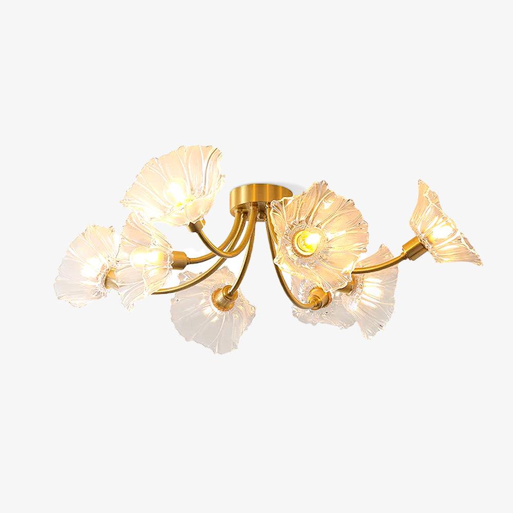 Celoreria Ceiling Lamp Flower Glass Petal Chic Elegant