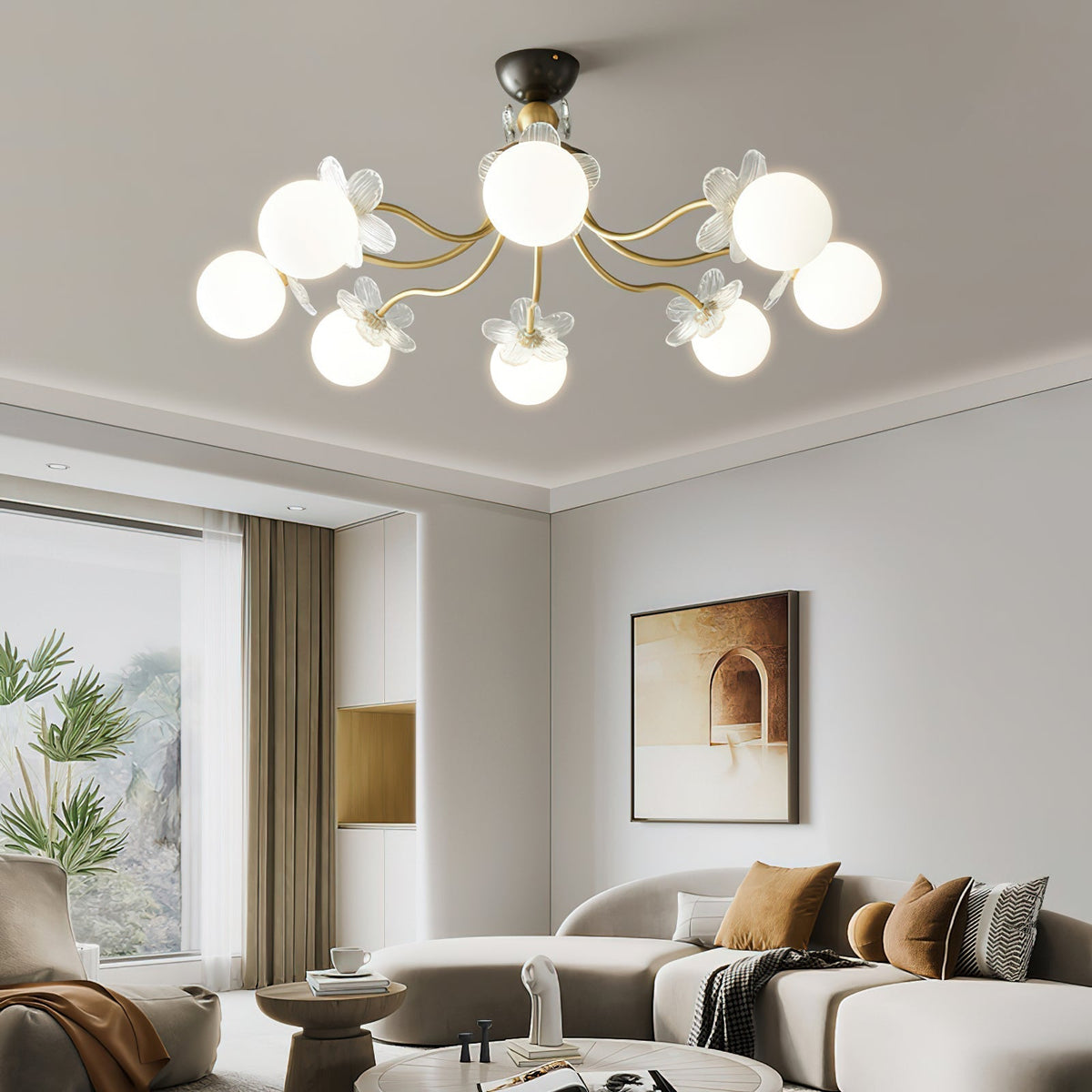 Orlaeila Art Blossom Flower Glass Chandelier