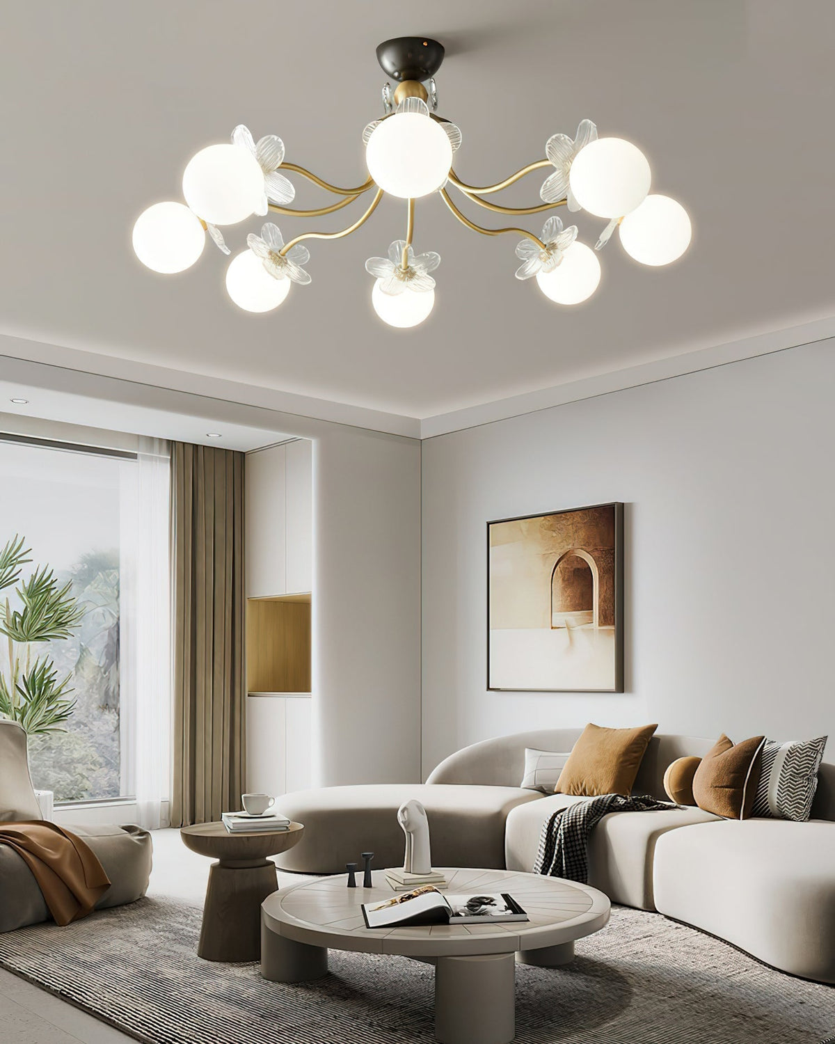 Orlaeila Art Blossom Flower Glass Chandelier