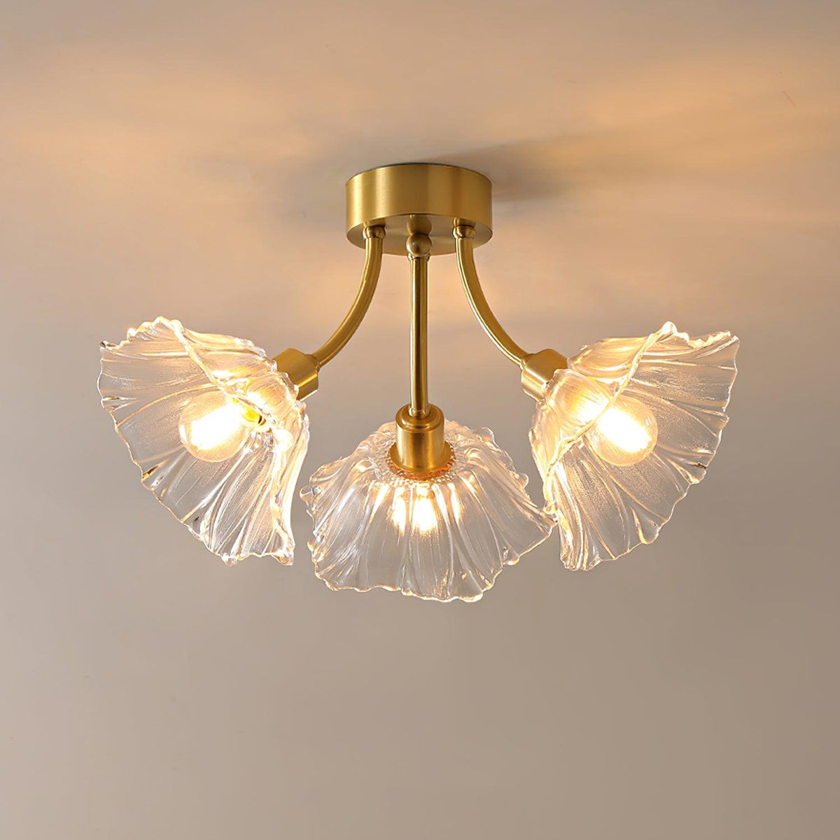 Celoreria Ceiling Lamp Flower Glass Petal Chic Elegant