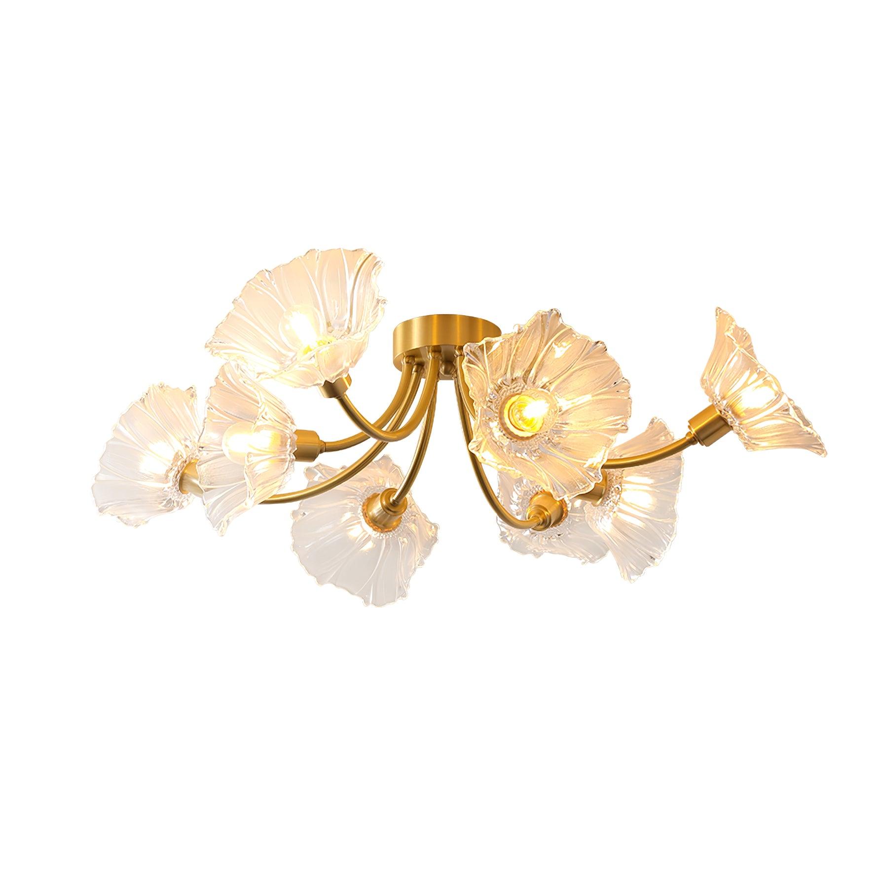 Celoreria Ceiling Lamp Flower Glass Petal Chic Elegant