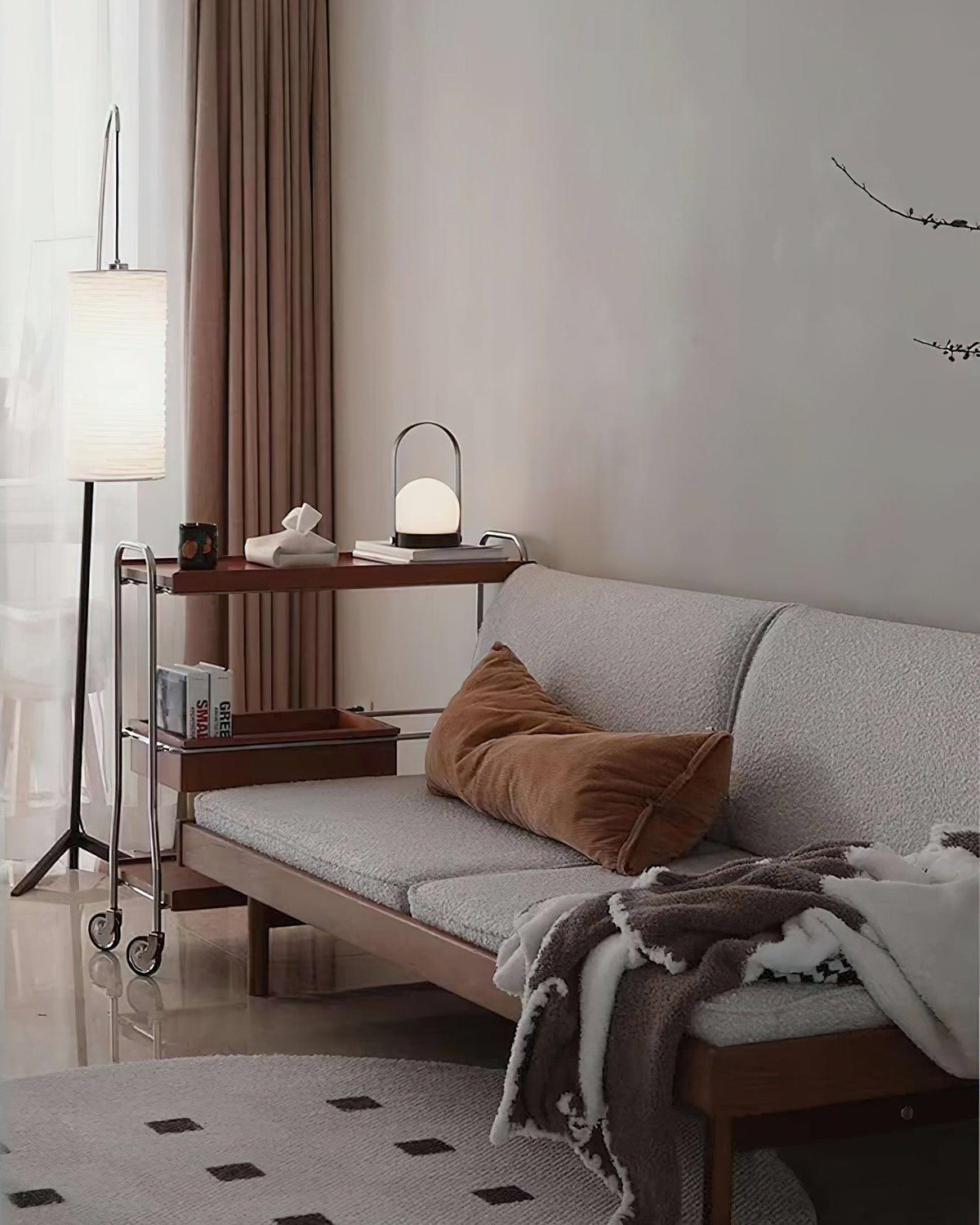 Polvin Contemporary Paper Floor Lamp