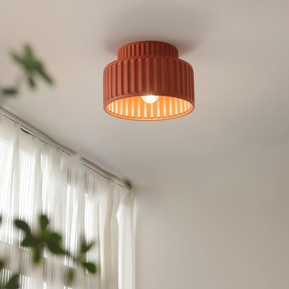 Lucaraine Ceiling Lamp with Pleated Acrylic Shade