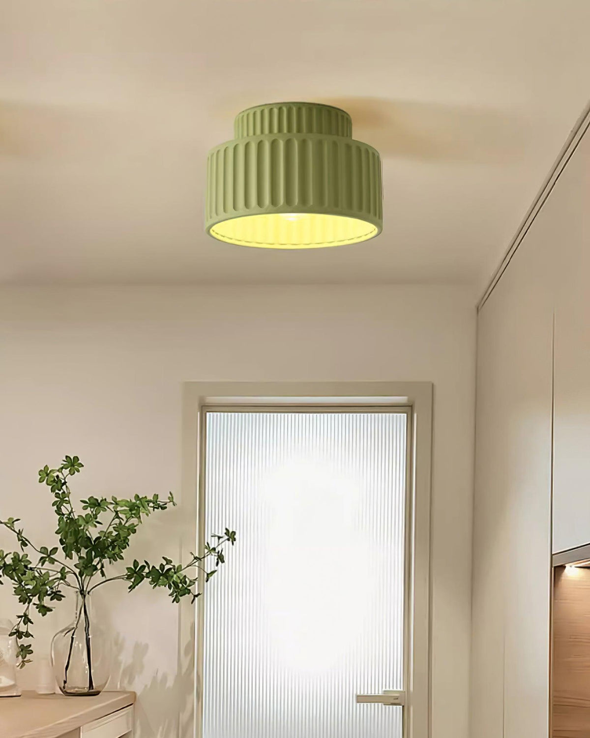 Lucaraine Ceiling Lamp with Pleated Acrylic Shade