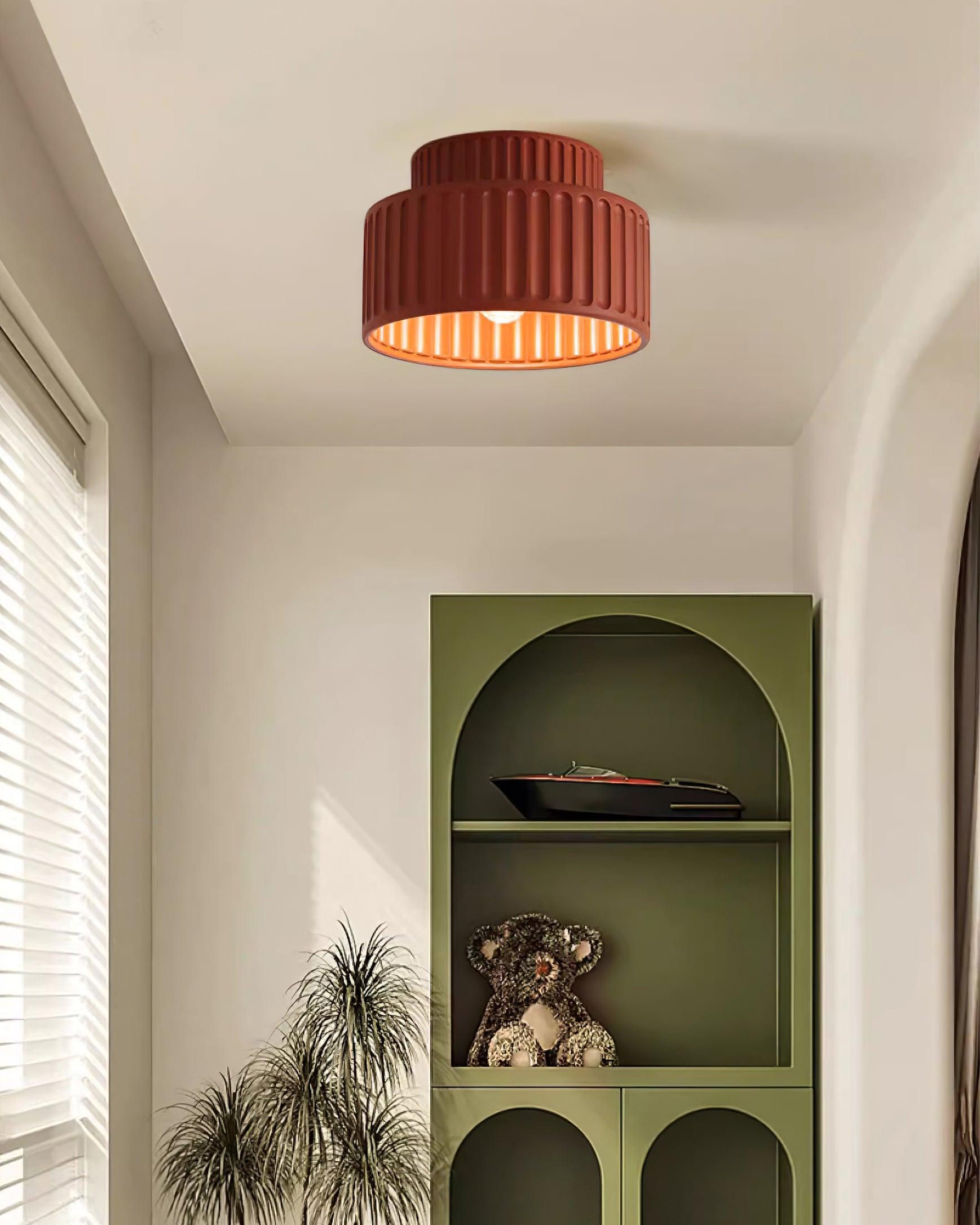Lucaraine Ceiling Lamp with Pleated Acrylic Shade