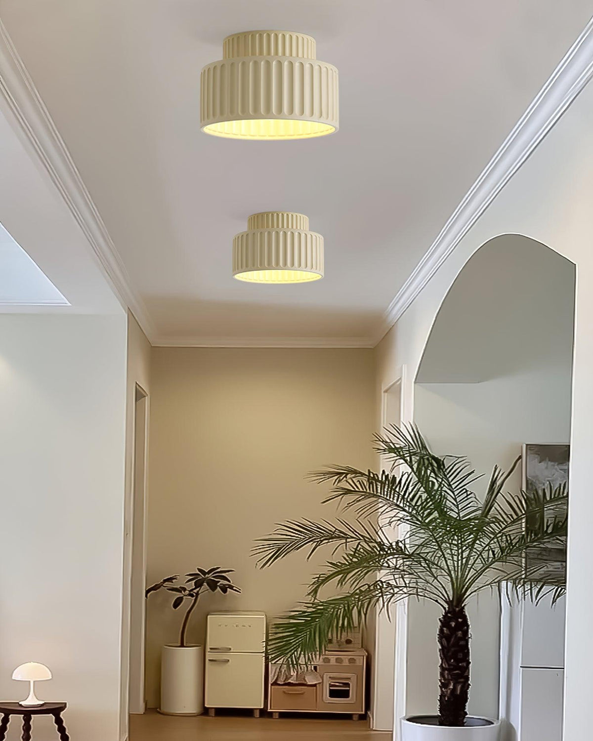Lucaraine Ceiling Lamp with Pleated Acrylic Shade