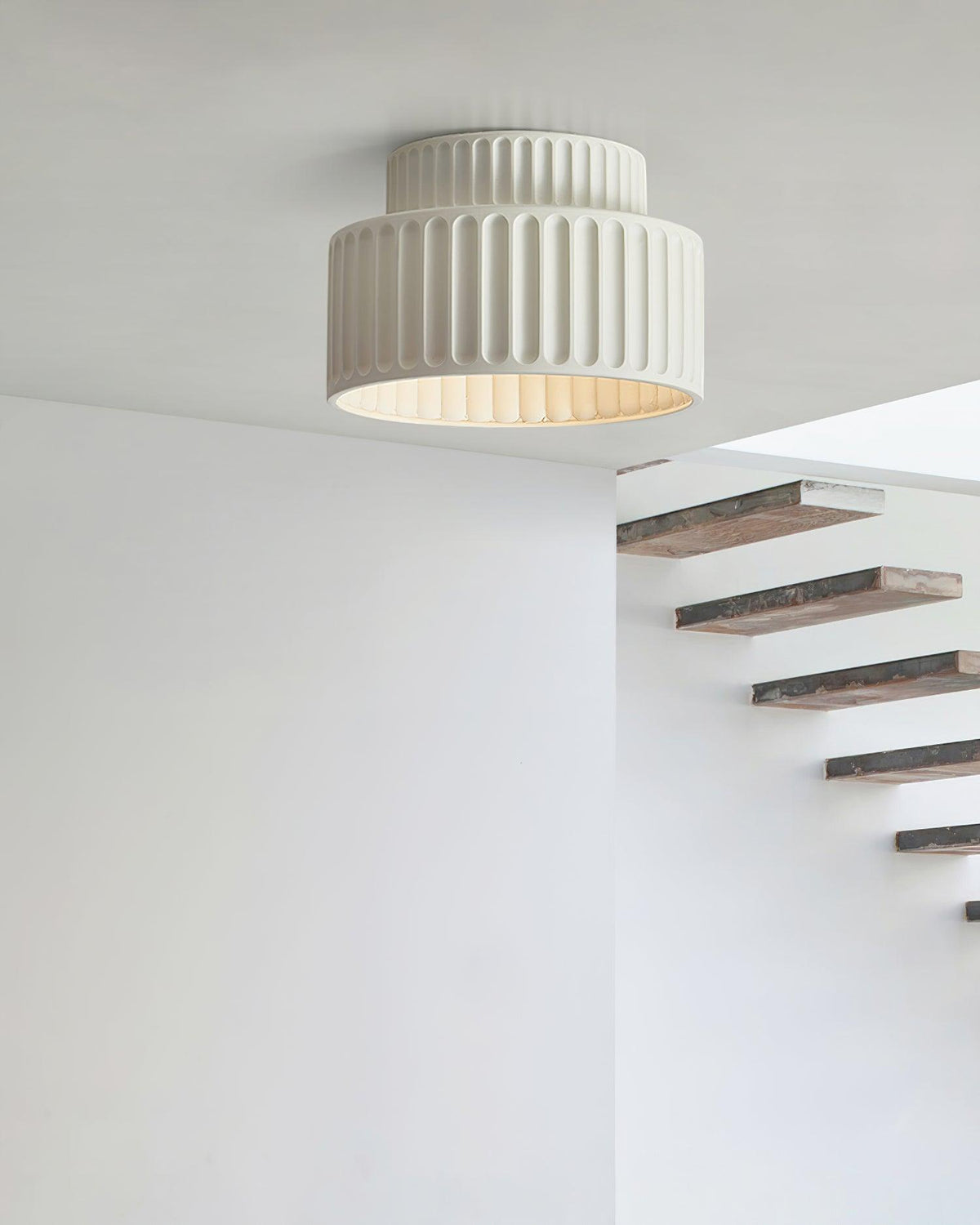 Lucaraine Ceiling Lamp with Pleated Acrylic Shade